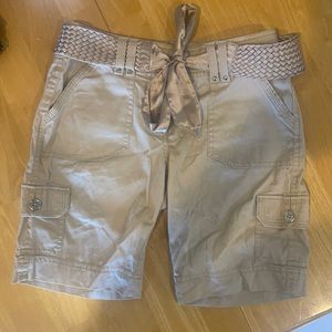 WHBM Tan Bermuda Shorts Size 00